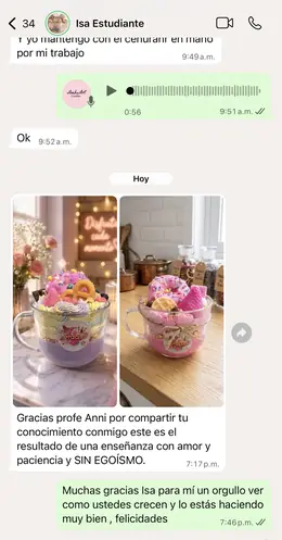Experiencia compartida por una alumna de AmbArt Candles