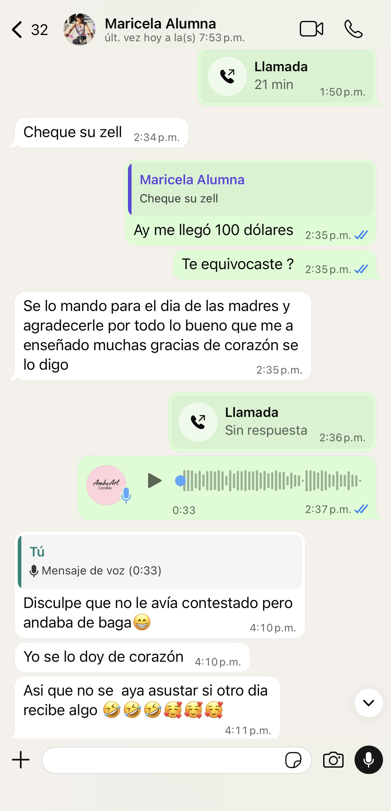 Testimonio de alumna de AmbArt Candles 7