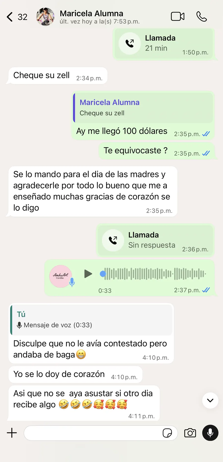 Testimonio de alumna de AmbArt Candles 7